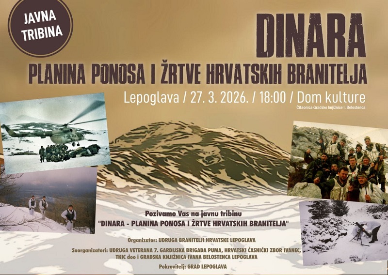 POZIV NA TRIBINU  „DINARA - PLANINA PONOSA I ŽRTVE HRVATSKIH BRANITELJA“