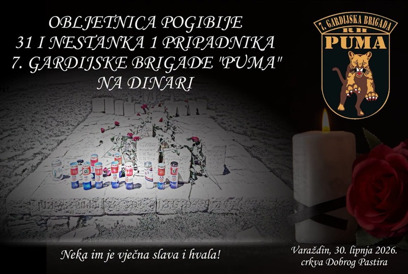 OBILJEŽENA OBLJETNICA POGIBIJE 31 I NESTANKA 1 PRIPADNIKA  7. GARDIJSKE BRIGADE „PUMA“ 