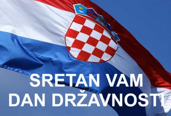 Ćestitamo 30. svibnja Dan državnosti Republike Hrvatske!